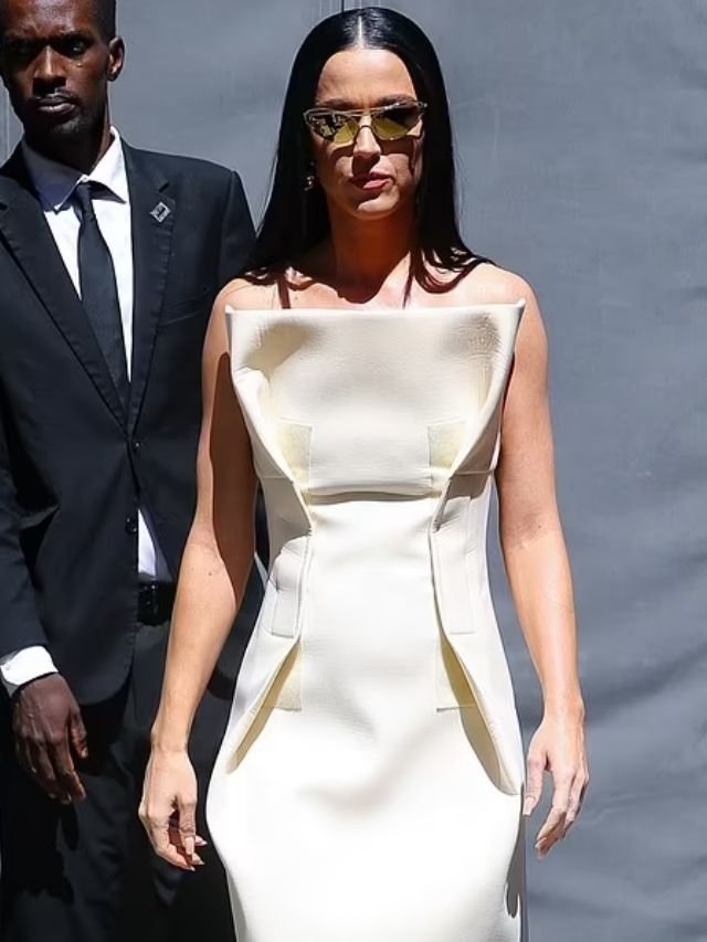 Katy Perry Stuns in Gorgeous Cream Gown in NYC